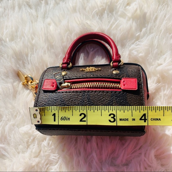 Coach Rowan Coin Case In Blocked Charm Keychain - Picture 6 of 8